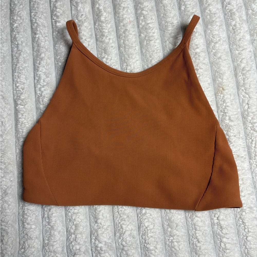 Lululemon orange inner glow Ribbed Tank Top